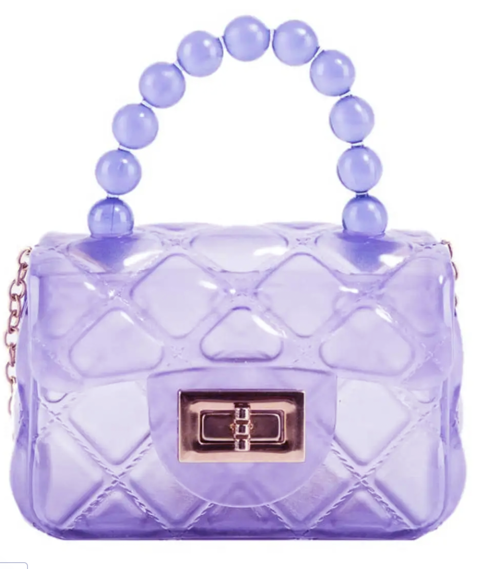 Mini Jelly Purse with Crossbody Gold Chain
