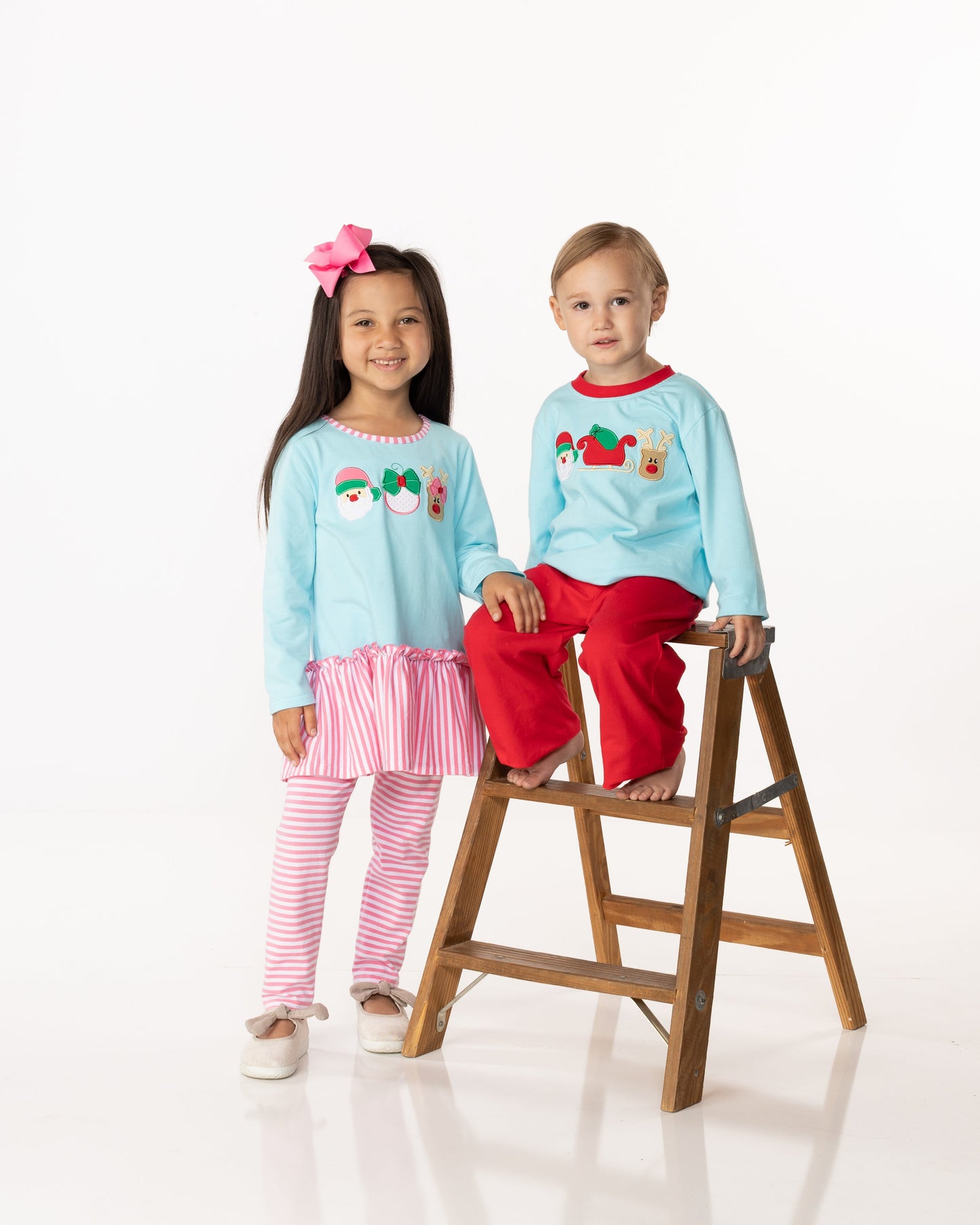 Harrison Holiday Trio Long Sleeve Shirt Jellybean by Smock Candy