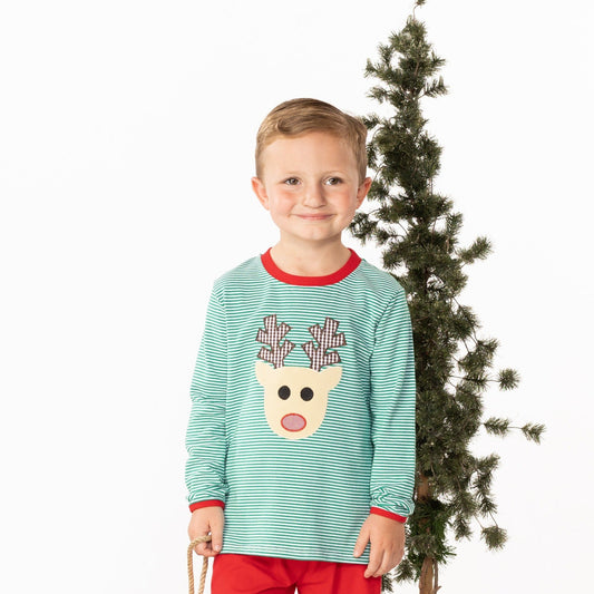 Ry Reindeer Long Sleeve Shirt Jellybean by Smock Candy
