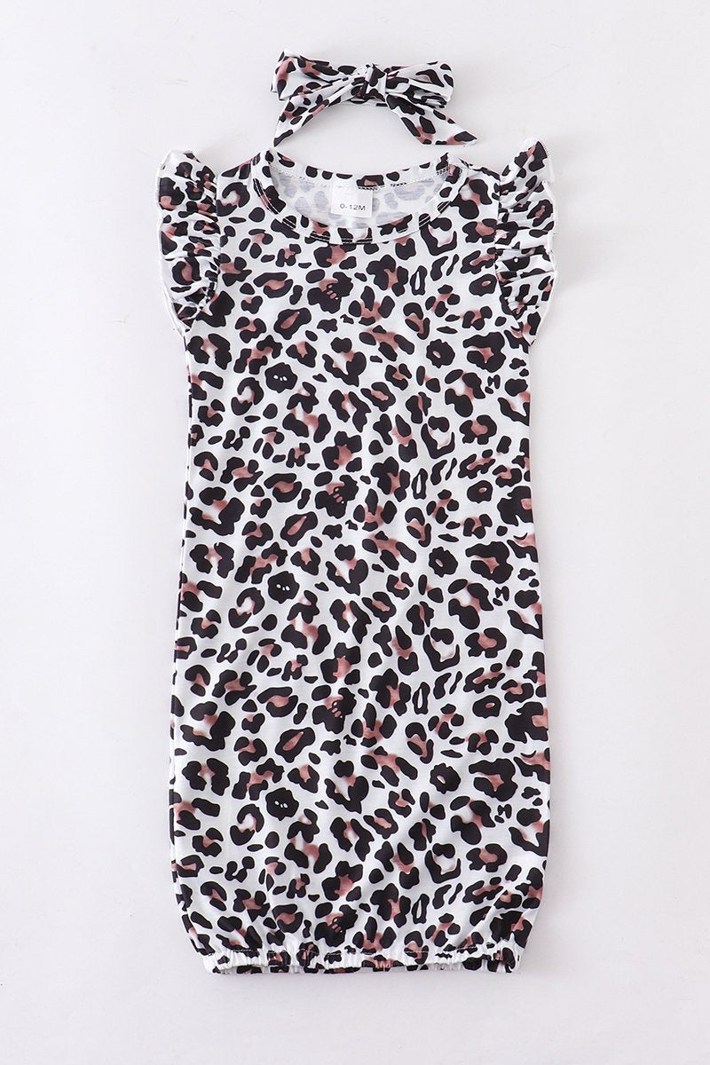 Leopard Gown with Headband