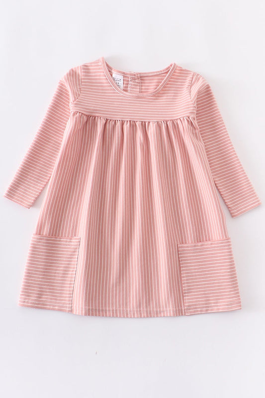 Harlow Pink Stripe Pocket Dress
