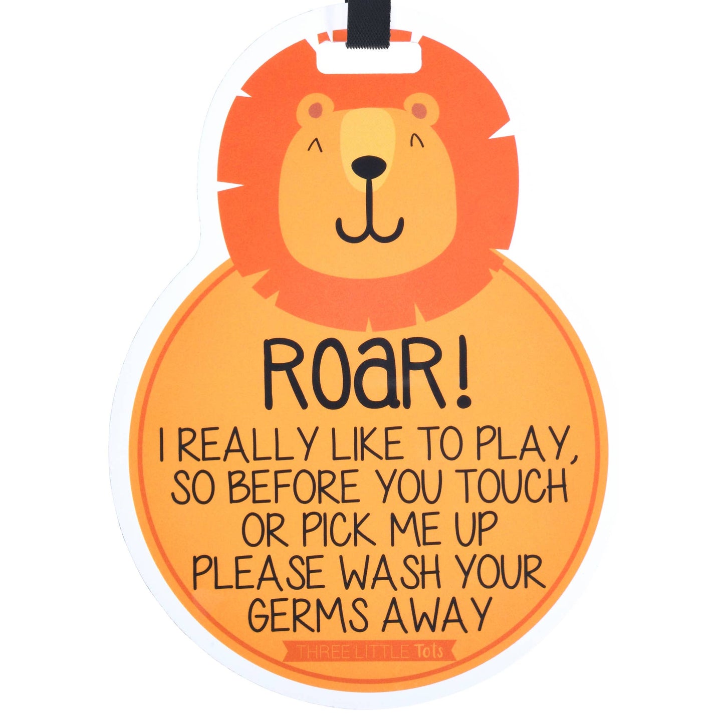 Lion No Touching Car Seat and Stroller Tag
