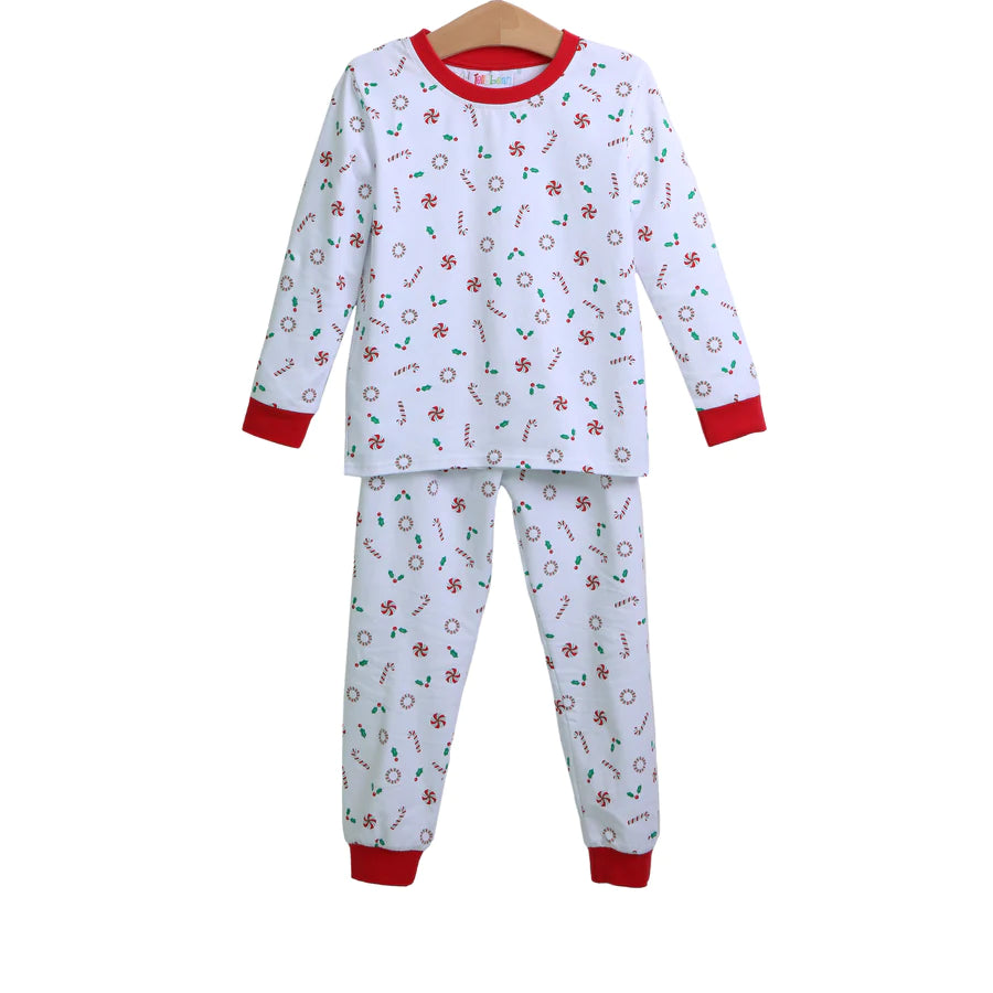 Boy's Candy Cane Christmas Pajamas Jellybean by Smock Candy