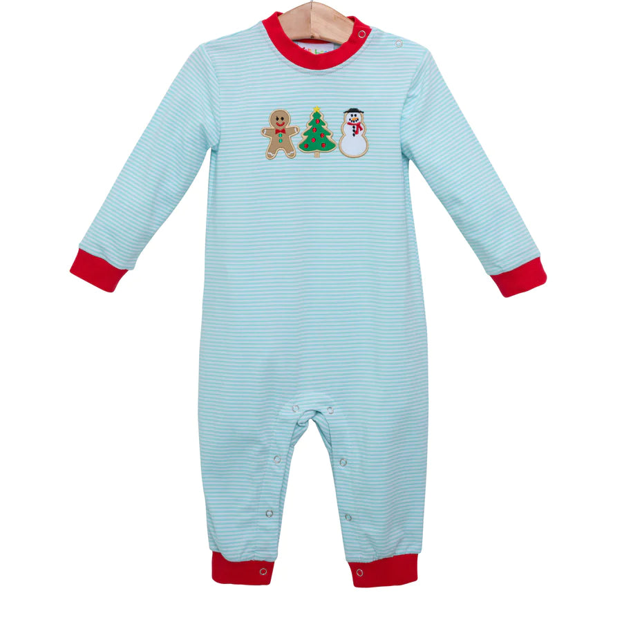 Boy's Christmas Cookie Romper Jellybean by Smock Candy