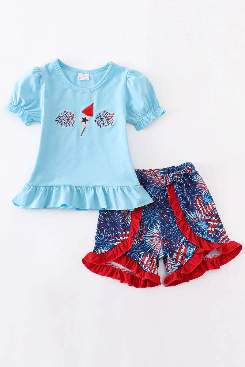 Felicity Patriotic Fireworks Embroidery Set for Girls