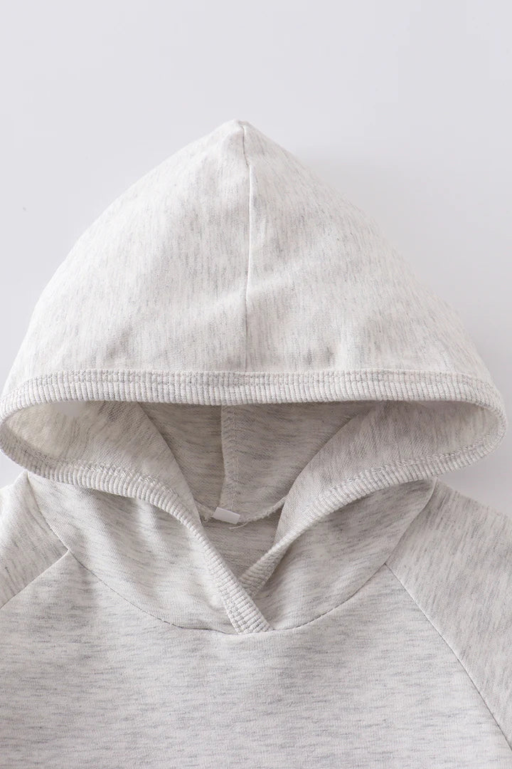 Grady Hooded Grey Cotton Set with Pocket