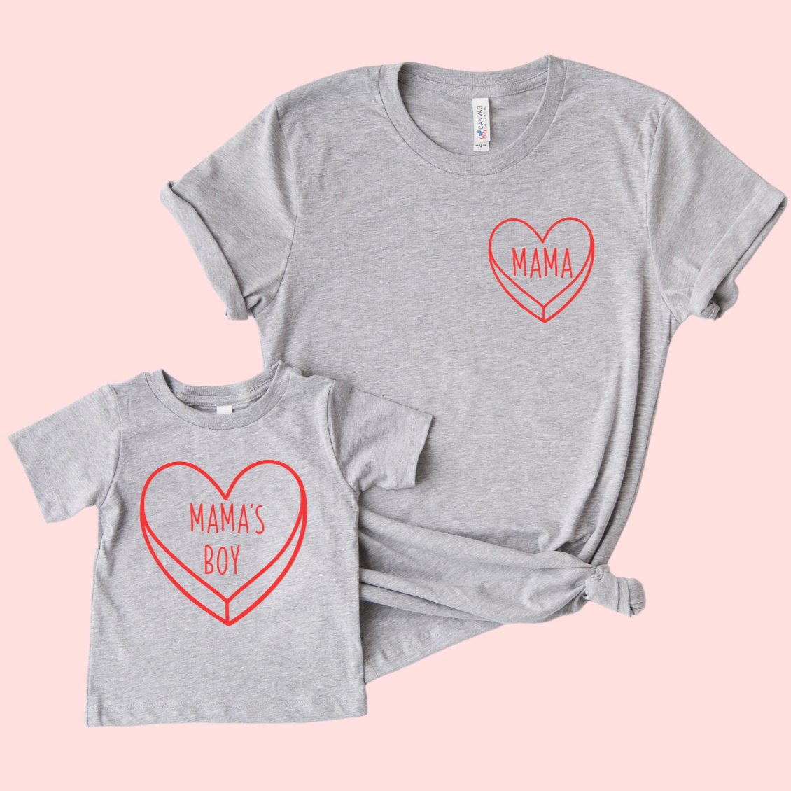 Mama & Mama’s Boy Candy Heart Valentine's Day T-Shirt