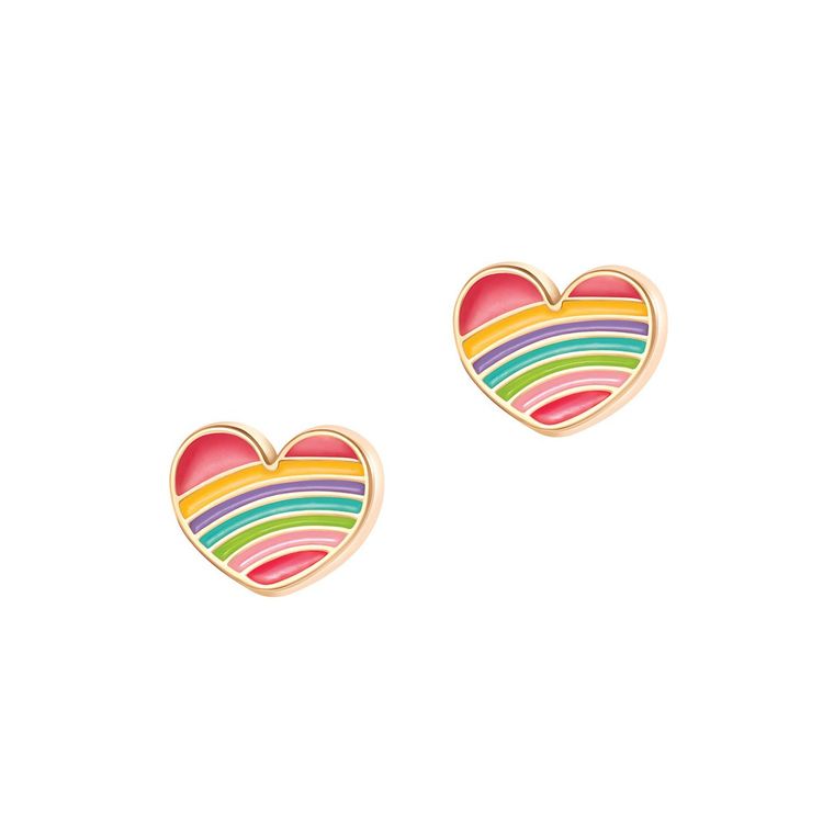 Cutie Studs- Rainbow Heart